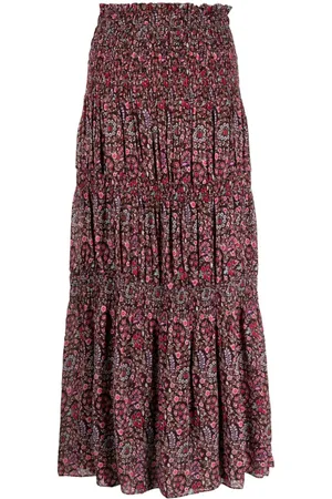 Marant Etoile Falda midi Nunca con estampado floral