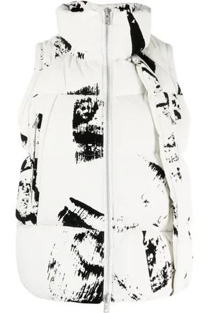 Y-3 Chaleco capitonado con estampado gráfico