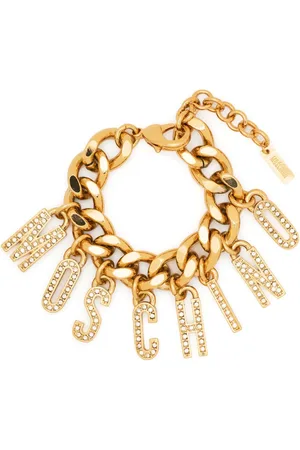 Moschino Pulsera de cadena con dije del logo