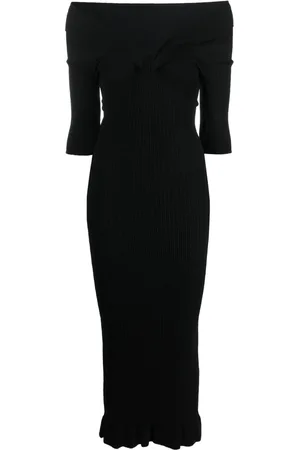 Serafini Vestido midi tejido de canalé