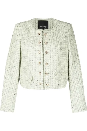 tout a coup Cárdigan de tweed con cuello redondo