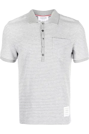 Thom Browne Playera tipo polo con rayas estampadas