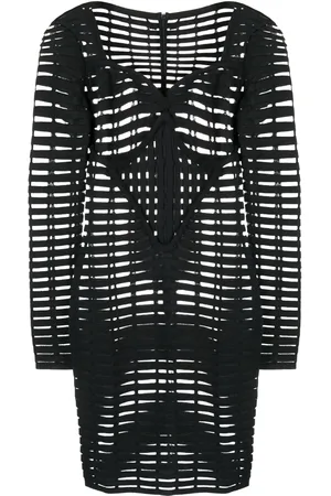 GENNY Vestido corto estilo bustier de tejido flojo