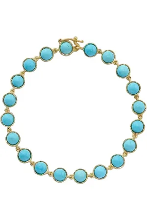 Irene Neuwirth Pulsera Kingman en oro amarillo de 18kt con turquesa