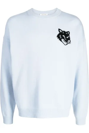 Maison Kitsuné Suéter tejido con logo en intarsia