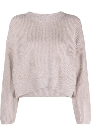 Allude Suéter de cachemira tejido de canalé