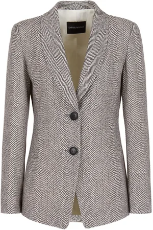 Emporio Armani Blazer con botones y motivo de espiga