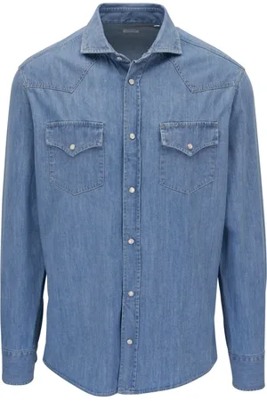 Brunello Cucinelli Camisa de mezclilla manga larga