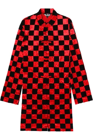 Comme des Garçons Abrigo con motivo de cuadros de ajedrez