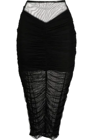 FLEUR DU MAL Falda midi fruncida