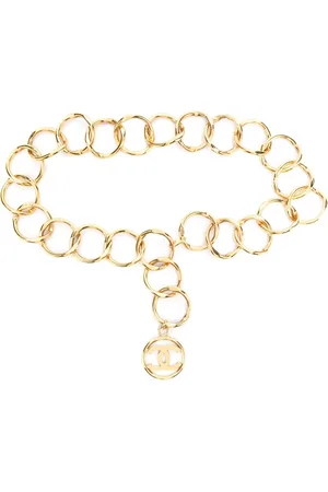 CHANEL Cinturón de cadena con logo CC 1984-1990