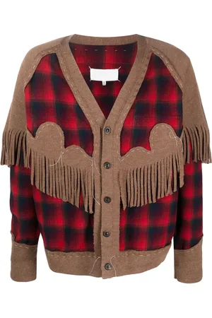 Maison Margiela Cárdigan con ribete de flecos de x Pendleton