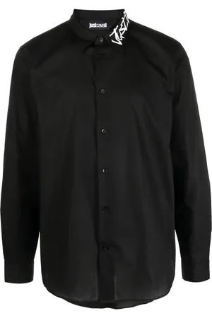 Roberto Cavalli Camisa manga larga con logo estampado