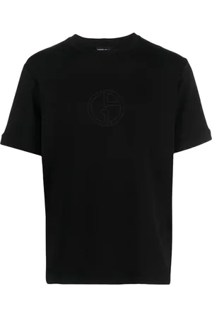 Giorgio Armani Playera con logo bordado y cuello redondo