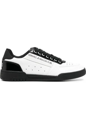 VERSACE Tenis bajos con diseño de dos tonos
