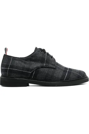 Thom Browne Zapatos derby con motivo de cuadros tartán
