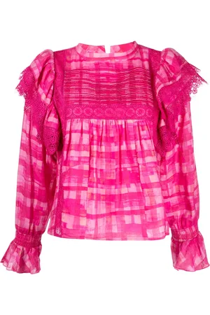 We Are Kindred Blusa Chloe con motivo de cuadros