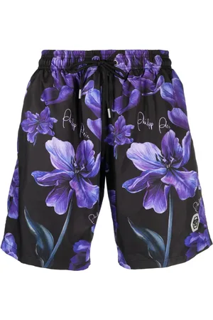 Philipp Plein Shorts de playa con estampado floral