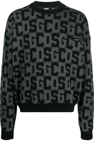 GCDS Suéter tejido con monograma en intarsia