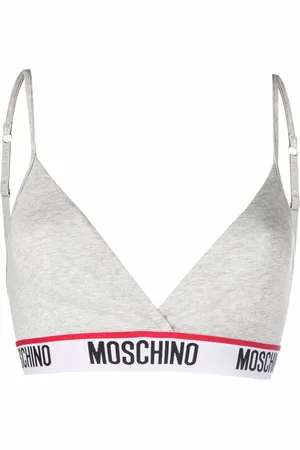 Moschino Bralette con franja del logo