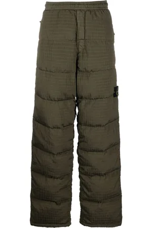Stone Island Pantalones anchos con parche de brújula