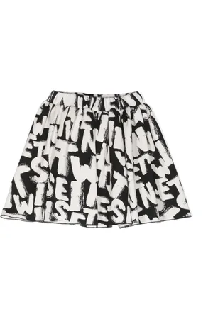 Twin-Set Falda acampanada con logo estampado