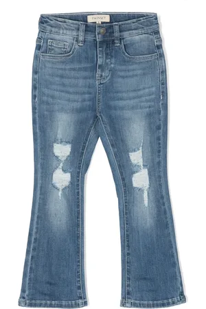 Twin-Set Jeans acampanados con detalles rasgados