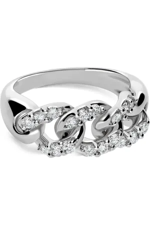 Leo Pizzo Anillo Groumette en oro blanco de 18kt con diamantes