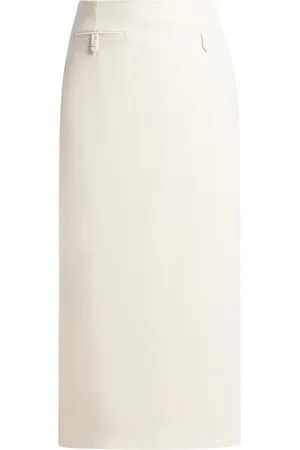 Staud Falda midi con cintura alta