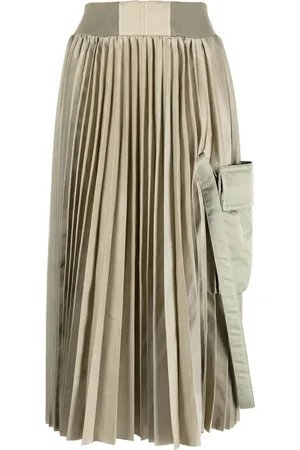SACAI Falda plisada con cintura alta