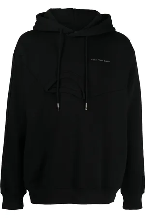 Feng Chen Wang Hoodie con logo bordado y detalle a capas