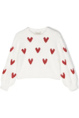 Twin-Set Suéter con corazones bordados