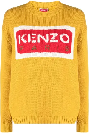 Kenzo Suéter tejido con logo en intarsia
