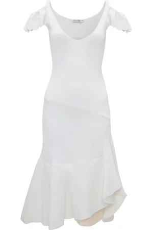 J.W.Anderson Vestido con volantes y hombros descubiertos