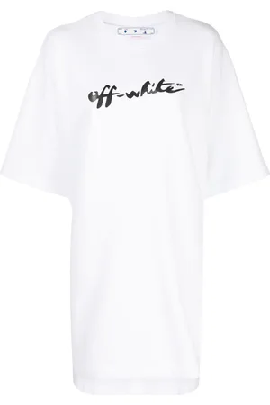OFF-WHITE Vestido estilo playera con logo estampado
