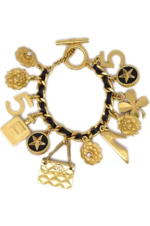 CHANEL Pulsera de cadena con dije icon 1995