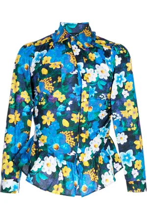 EgonLab Camisa con estampado floral y dobladillo peplum