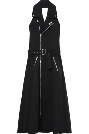NOIR KEI NINOMIYA Vestido midi con cuello halter y cinturón