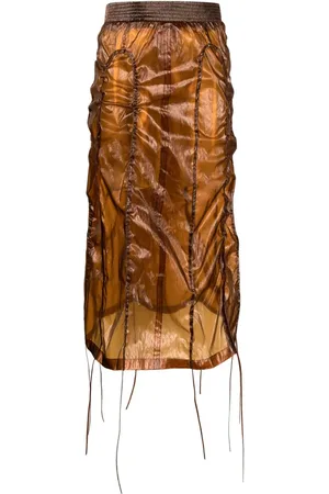 ECKHAUS LATTA Falda midi de organza
