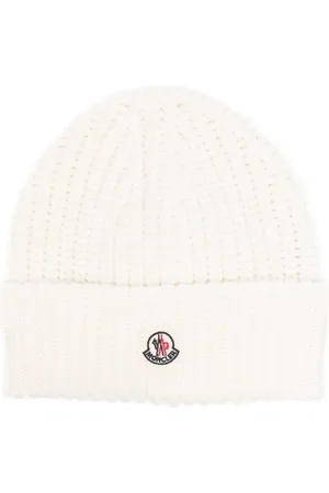 Moncler Gorro tejido de canalé con parche del logo