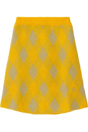 Burberry Falda con motivo de cuadros y efecto cepillado