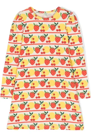 Mini Rodini Vestido acampanado con fruta estampada