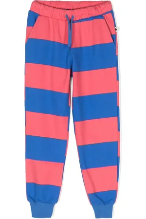 Mini Rodini Pants con cordones en la pretina y rayas estampadas