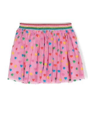 Stella McCartney Falda estilo tutú con pretina elástica y corazones estampados
