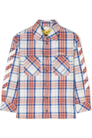 OFF-WHITE Camisa con motivo de cuadros y logo bordado