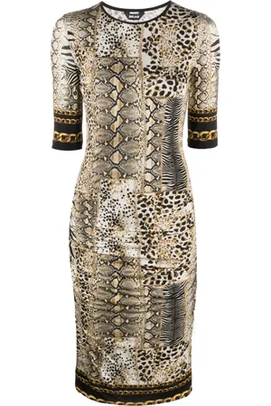 Roberto Cavalli Vestido con animal print