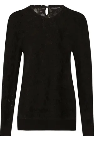 Dolce & Gabbana Top transparente con cuello redondo
