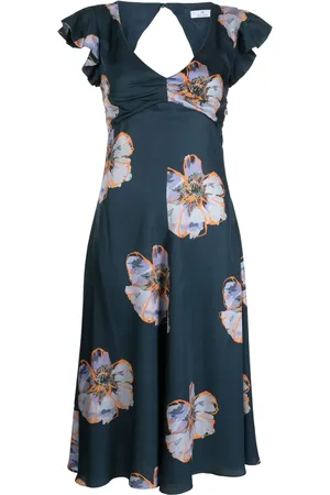 Paul Smith Vestido con estampado floral y cuello en V