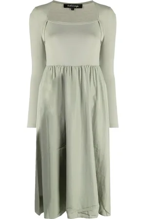 tout a coup Vestido midi manga larga con diseño acampanado
