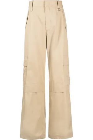 WOOYOUNGMI Pantalones anchos con placa del logo